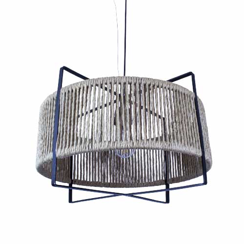 Colgante 1 luz de yute 40 cm Quinque-La